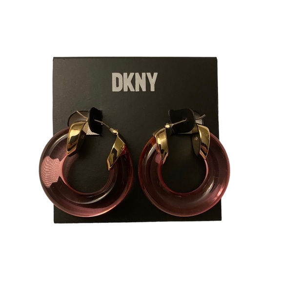 DKNY
Gold-Tone Rounded Click-Top Hoop Earrings, 1/2" - Picture 2 of 3